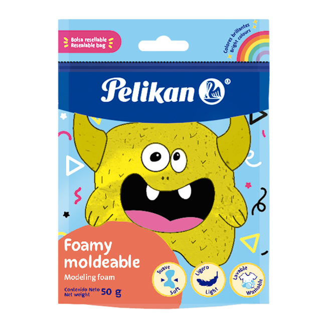Foamy Moldeable PELIKAN 50grs - Colores Brillantes, Lavable