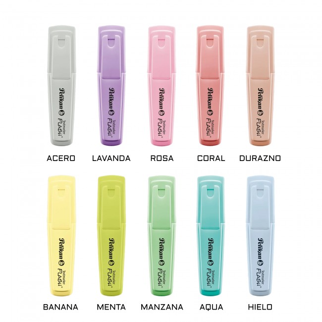 Resaltador Flash Pastel Pelikan | Por Unidad – 10 Colores Pastel Surtidos