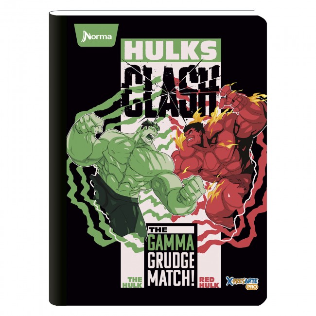 Cuaderno Cosido Avengers Norma 100 Hojas Cuadriculado – Carátula Repujada + Stickers