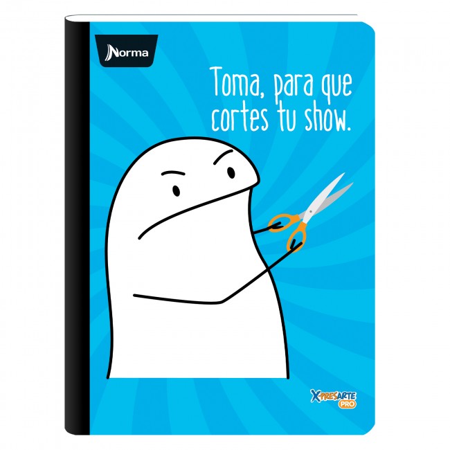 Cuaderno Cosido Memes Flork Norma 100 Hojas Cuadriculado – Stickers + Carátula Oficial