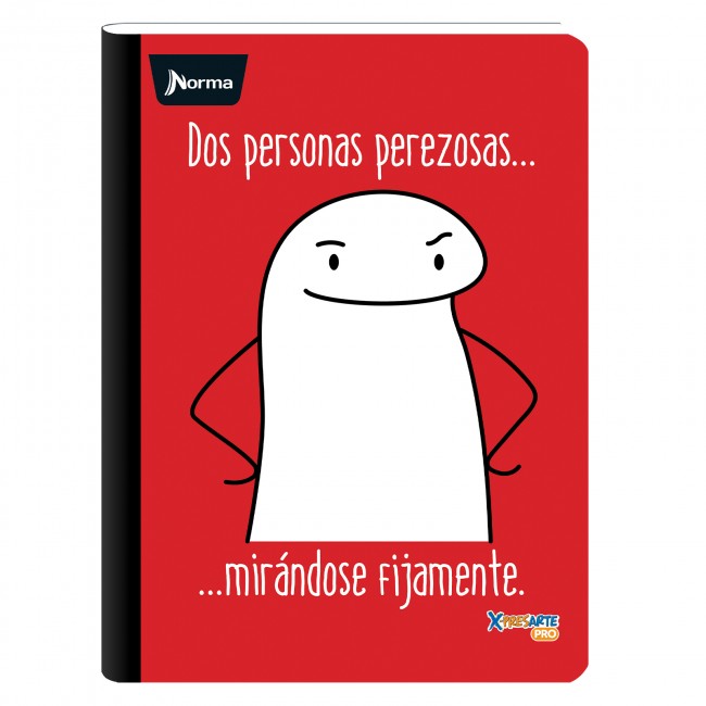 Cuaderno Cosido Memes Flork Norma 100 Hojas Cuadriculado – Stickers + Carátula Oficial