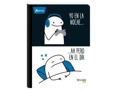 Cuaderno cosido Memes cuadriculado 100 hojas Norma