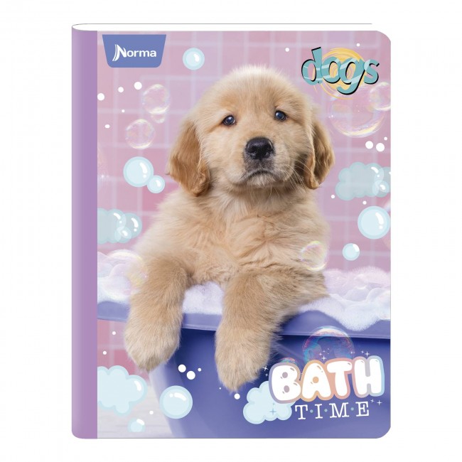 Cuaderno Cosido Dogs Norma 100 Hojas Cuadriculado – Carátula Plastificada Perros