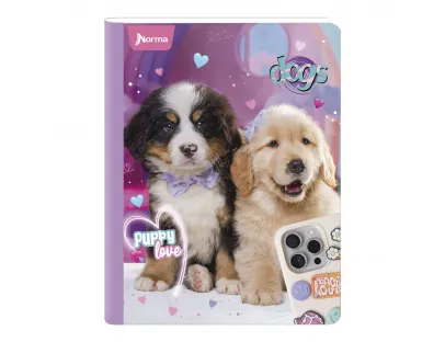 Cuaderno Dogs Cuadriculado 100 hojas NORMA