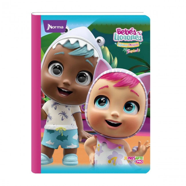 Cuaderno Cosido Bebés Llorones Norma 100 Hojas Cuadriculado – Carátula Plastificada