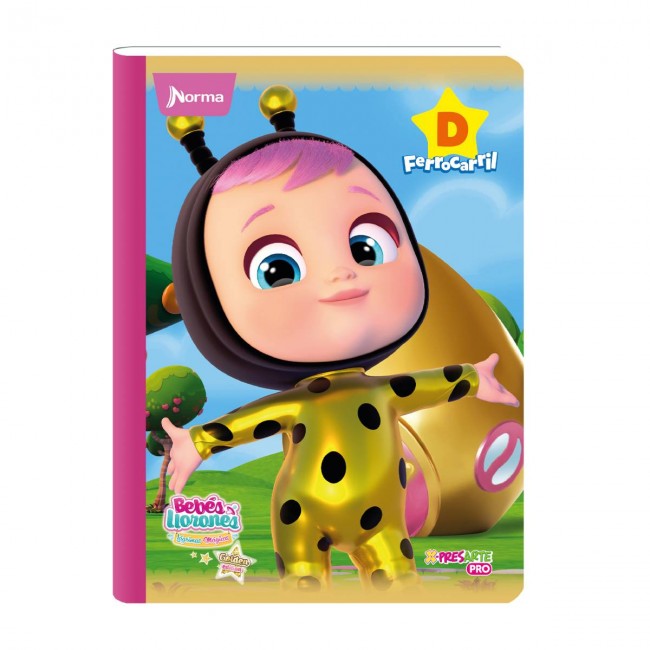 Cuaderno D Ferrocarril Bebés Llorones Norma 100 Hojas – Doble Línea Preescolar