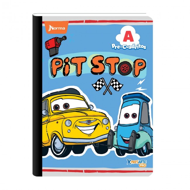 Cuaderno Pre-Cuadritos A Cars Norma 100 Hojas – Ideal Preescolar Disney Pixar