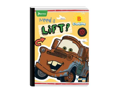 Cuaderno B Cuadritos Cars 100 Hojas NORMA