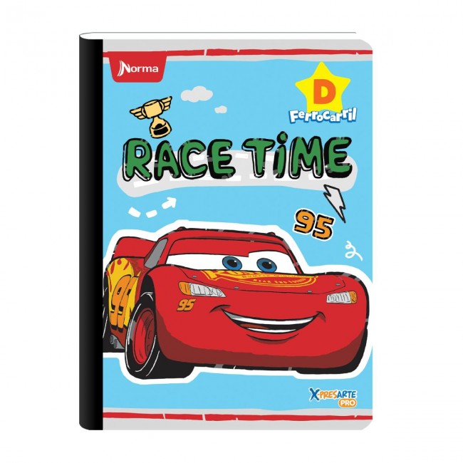 Cuaderno D Ferrocarril Cars Norma 100 Hojas – Doble Línea Preescolar Disney Pixar