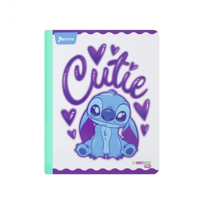 Cuaderno cosido Stitch 100 hojas cuadriculado Norma