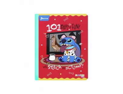 Cuaderno cosido Stitch 100 hojas cuadriculado Norma