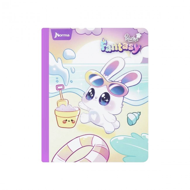Cuaderno Cosido Peluches Fantasy Norma 100 Hojas Cuadriculado – Peluche Real + Aroma Vainilla + Stickers