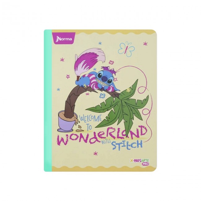 Cuaderno Cosido Stitch Norma 50 Hojas Cuadriculado – Stickers + Hojas Decoradas