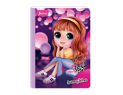 NORMA Notebook, Lined, 100 sheets, Bonequinhas dolls