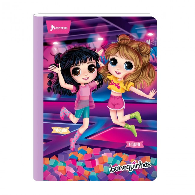 Cuaderno Cosido Bonequinhas Dolls Norma 100 Hojas Doble Línea – Nuevas Aventuras Temáticas