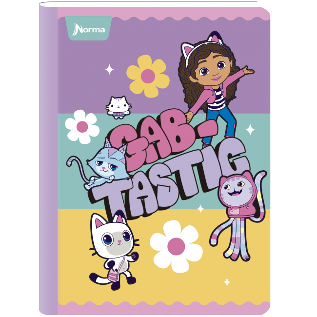 Cuaderno Cosido Gabby Dollhouse Norma 100 Hojas Doble Línea – Preescolar Oficial