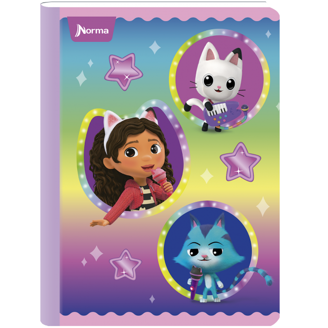 Cuaderno Cosido Gabby Dollhouse Norma 100 Hojas Doble Línea – Preescolar Oficial