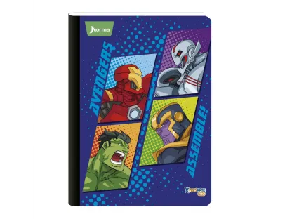 Norma Notebook, Double Lined, 100 sheets, avengers