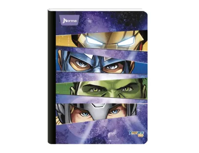 Norma Notebook, Double Lined, 100 sheets, avengers