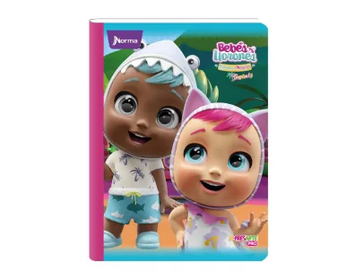 Cuaderno Cosido Bebes Llorones doble linea 100 hojas NORMA