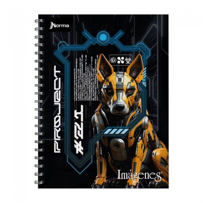 Cuaderno Argollado Imágenes 105 Grande Cuadriculado Masculino Norma – Pasta Dura