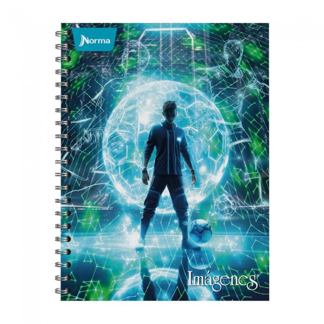 Cuaderno Argollado Imágenes 105 Grande Cuadriculado Masculino Norma – Pasta Dura