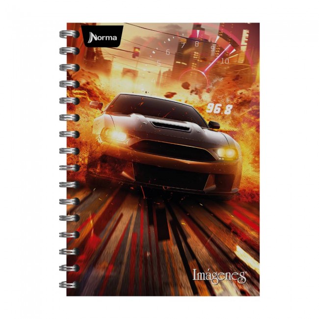 Cuaderno Argollado Imágenes 85 Pequeño Cuadriculado Masculino Norma – Pasta Dura