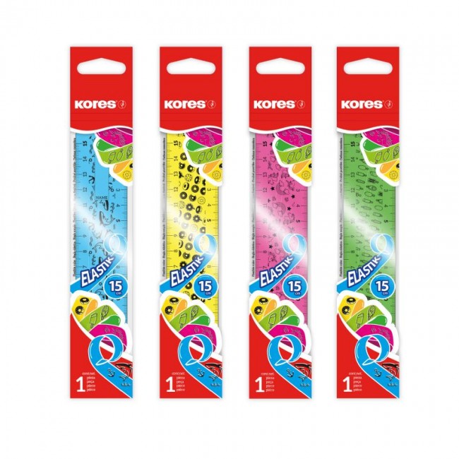 Regla flexible 15cm Kores