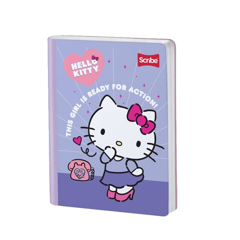 Cuaderno-cosido-hello-kitty cuadriculado-100-hojas Scribe