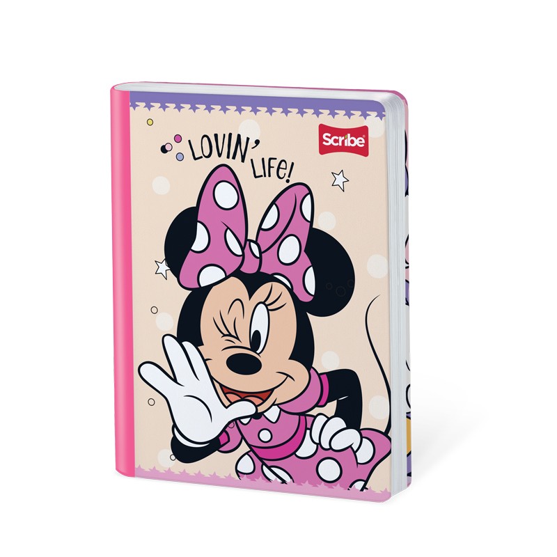 Cuaderno Cosido Minnie Mouse Scribe 100 Hojas Cuadriculado – Carátula Oficial Disney