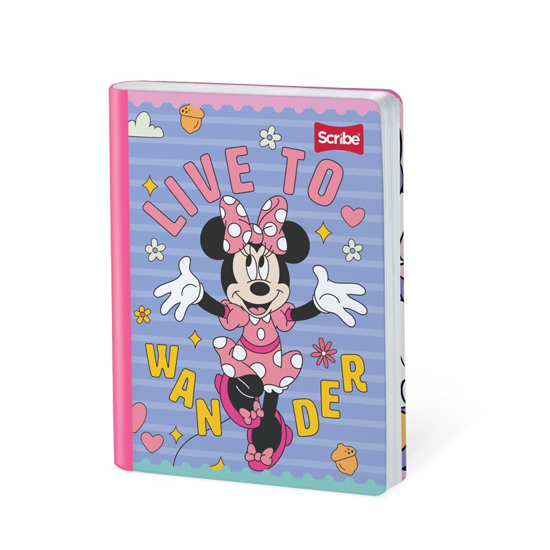 Cuaderno Cosido Minnie Mouse Scribe 100 Hojas Cuadriculado – Carátula Oficial Disney