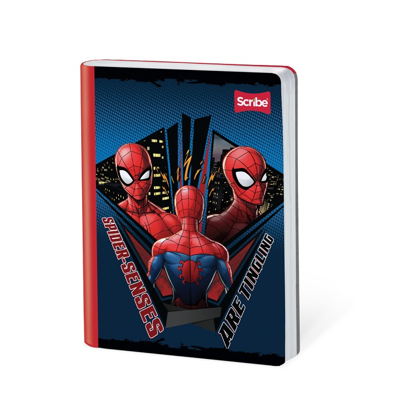 Cuaderno Cosido Spider-Man Scribe 100 Hojas Cuadriculado – Carátula Oficial + Stickers