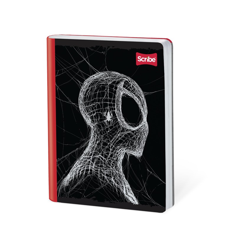 Cuaderno Cosido Spider-Man Scribe 100 Hojas Cuadriculado – Carátula Oficial + Stickers