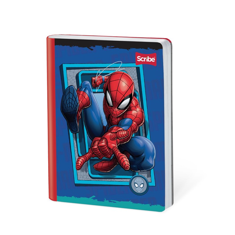 Cuaderno Cosido Spider-Man Scribe 100 Hojas Cuadriculado – Carátula Oficial + Stickers