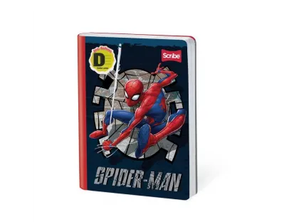 Cuaderno Cosido Spiderman doble Linea 100 Hojas Scribe
