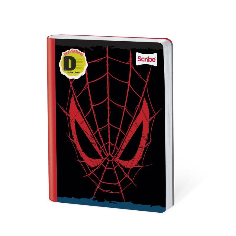 Cuaderno Cosido Spider-Man Scribe 100 Hojas Doble Línea – Ferrocarril Preescolar Marvel