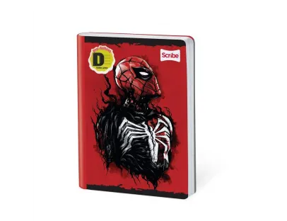 Cuaderno Cosido Spiderman doble Linea 100 Hojas Scribe