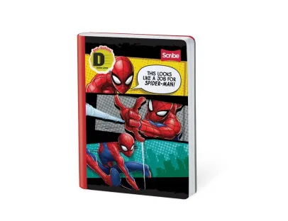 SCRIBE Notebook, Double Lined, 100 sheets, Spiderman