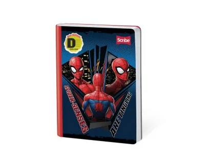 Cuaderno Cosido Spiderman doble Linea 100 Hojas Scribe