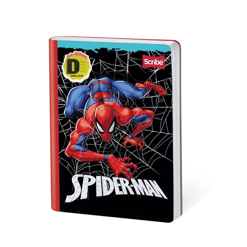 Cuaderno Cosido Spider-Man Scribe 100 Hojas Doble Línea – Ferrocarril Preescolar Marvel