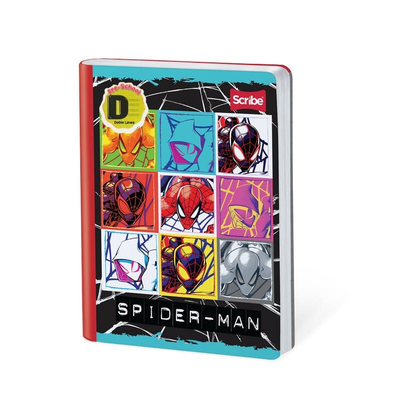 Cuaderno Cosido Spider-Man Scribe 100 Hojas Doble Línea – Ferrocarril Preescolar Marvel