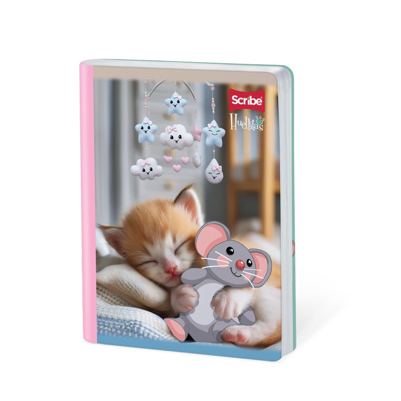 Cuaderno Cosido Huellitas doble Linea 50 Hojas Scribe