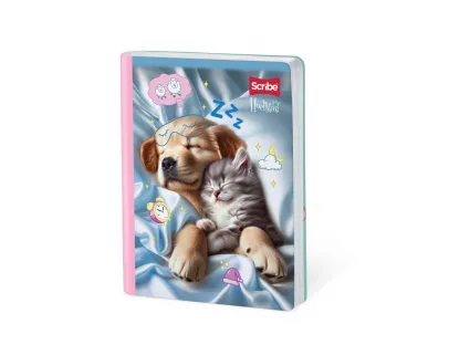 Cuaderno Cosido Huellitas doble Linea 50 Hojas Scribe