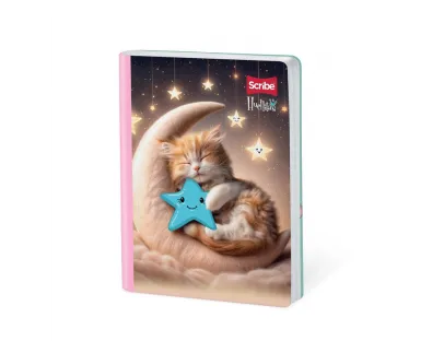 Cuaderno Cosido Huellitas doble Linea 50 Hojas Scribe