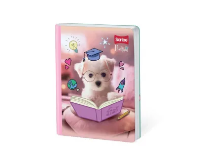 Cuaderno Cosido Huellitas doble Linea 50 Hojas Scribe