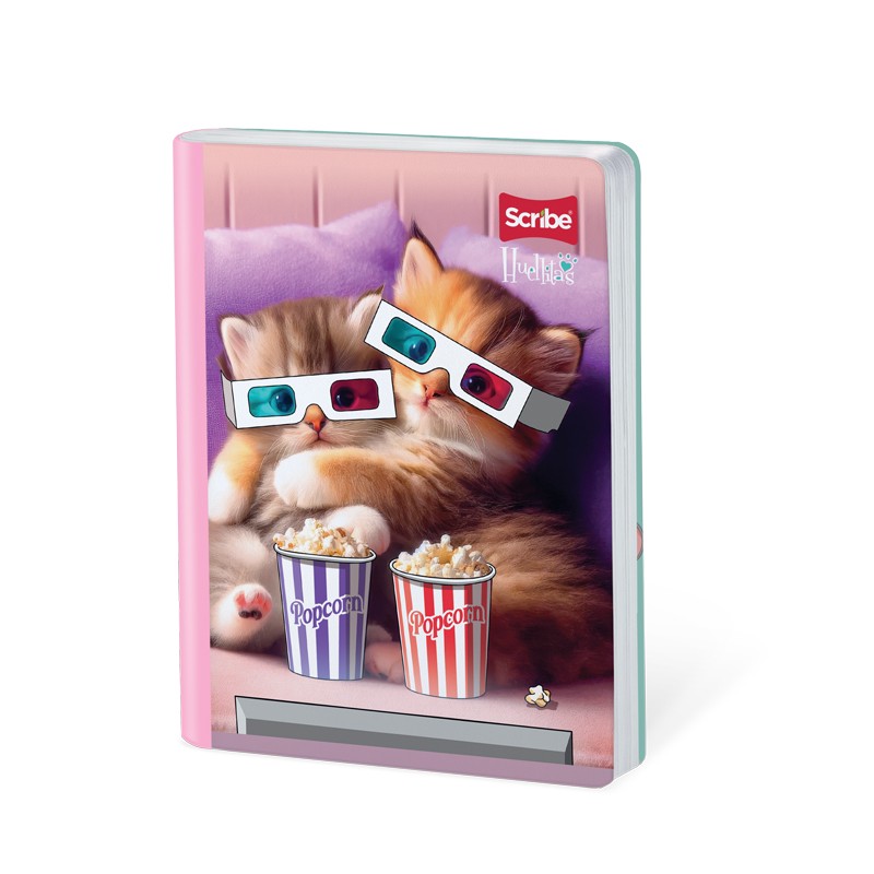 Cuaderno Cosido Huellitas Scribe 50 Hojas Doble Línea – Ferrocarril Preescolar Mascotas