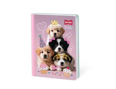 Cuaderno Cosido Huellitas doble Linea 50 Hojas Scribe