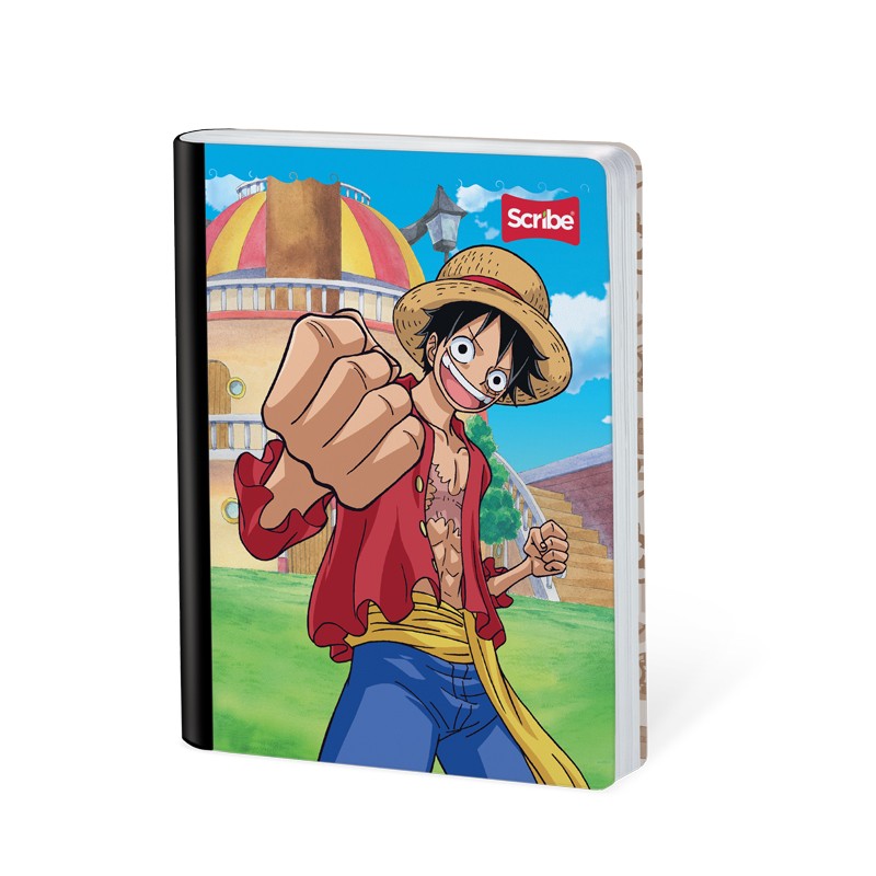 Cuaderno Cosido One Piece Scribe 100 Hojas Cuadriculado – Luffy y Tripulación + Stickers