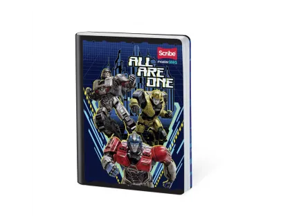 Cuaderno Cosido Transformers Master m+s Doble Linea 50 Hojas Scribe