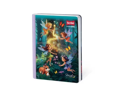 Cuaderno cosido STARGLOW cuadriculado 100 hojas Scribe